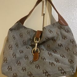 Dooney & Bourke Purse Satchel Handbag Signature Jacquard Logo