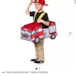 Toddler Light-Up Firetruck Ride-Along Costume
