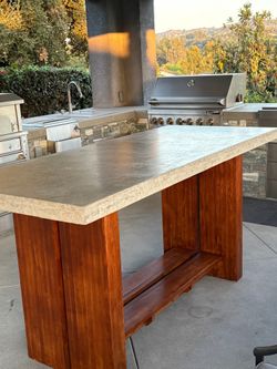 Dining Table Indoor/Outdoor. Concrete Top Delivered!