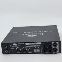 Focusrite Saffire PRO 14 Digital Recording Interface Vintage In Working 
Shape. Pre-owned, in good working and cosmetic shape.
No accessories included