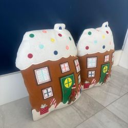 Gingerbread house pillows 16 x 14 $35 for both