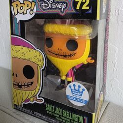 Funko Pop Black Light Santa Jack Skellington Exclusive 