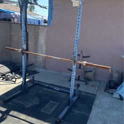 Half Rack With Landmine Attachment