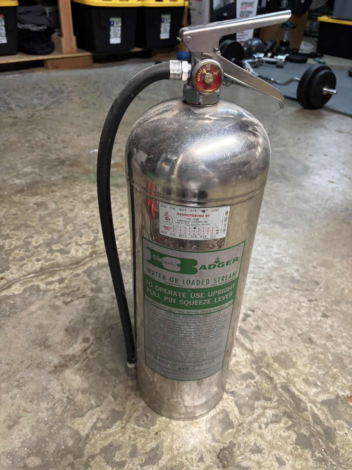 2 1/2 Gallon Water Fire Extinguisher