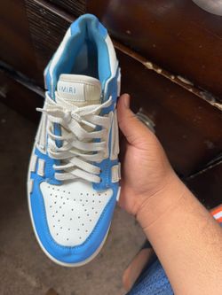 Blue amiri skeleton sneakers