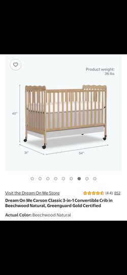 Baby crib and mattress