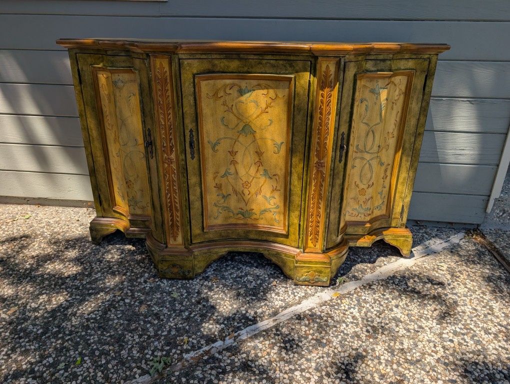 Buffet, Hutch, Sideboard,  Solid Wood, Hand Painted