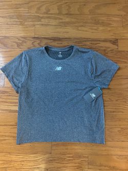 New Balance Gray Heather women Short Sleeve Performance Tee size L