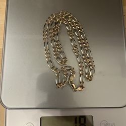 14kt tri color 24in chain