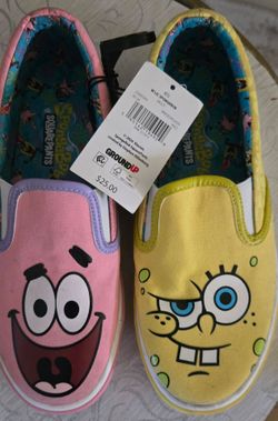 SpongeBob SquarePants Slip-On Sneakers Size 6.5