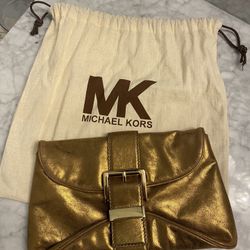 Bronze Leather Clutch 