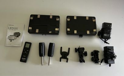 Godox 2-Panel LED Video Light Kit with Accessories