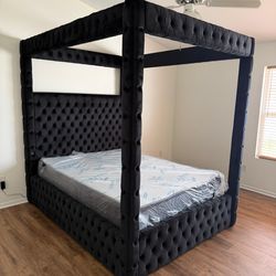Mira Queen/King Canopy Bed Frame - Fast Shipping