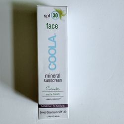 COOLA Mineral Matte Cucumber Sunscreen SPF 30 Sunblock Skincare Brand New Rare