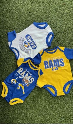 Los Angeles Rams Baby Onesie 3-Pack sizes 0/3 & 12m