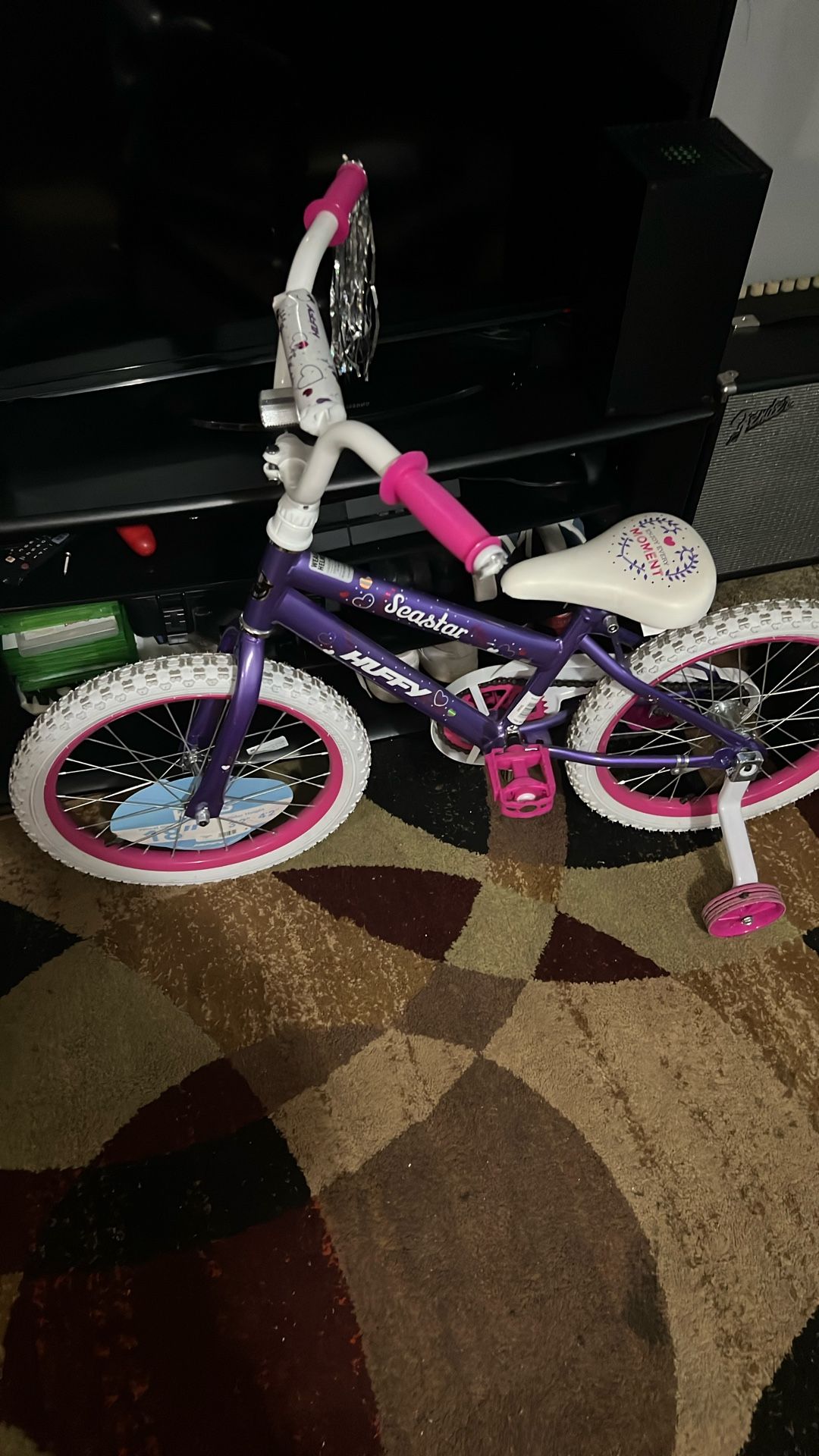 Huffy 18" Sea Star Kids' Bike, Fits Riders 3'5" - 4'1", Purple, Child, Girl's