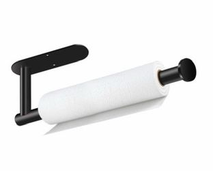 NEW Black Wall-Mounted Paper Towel Holder