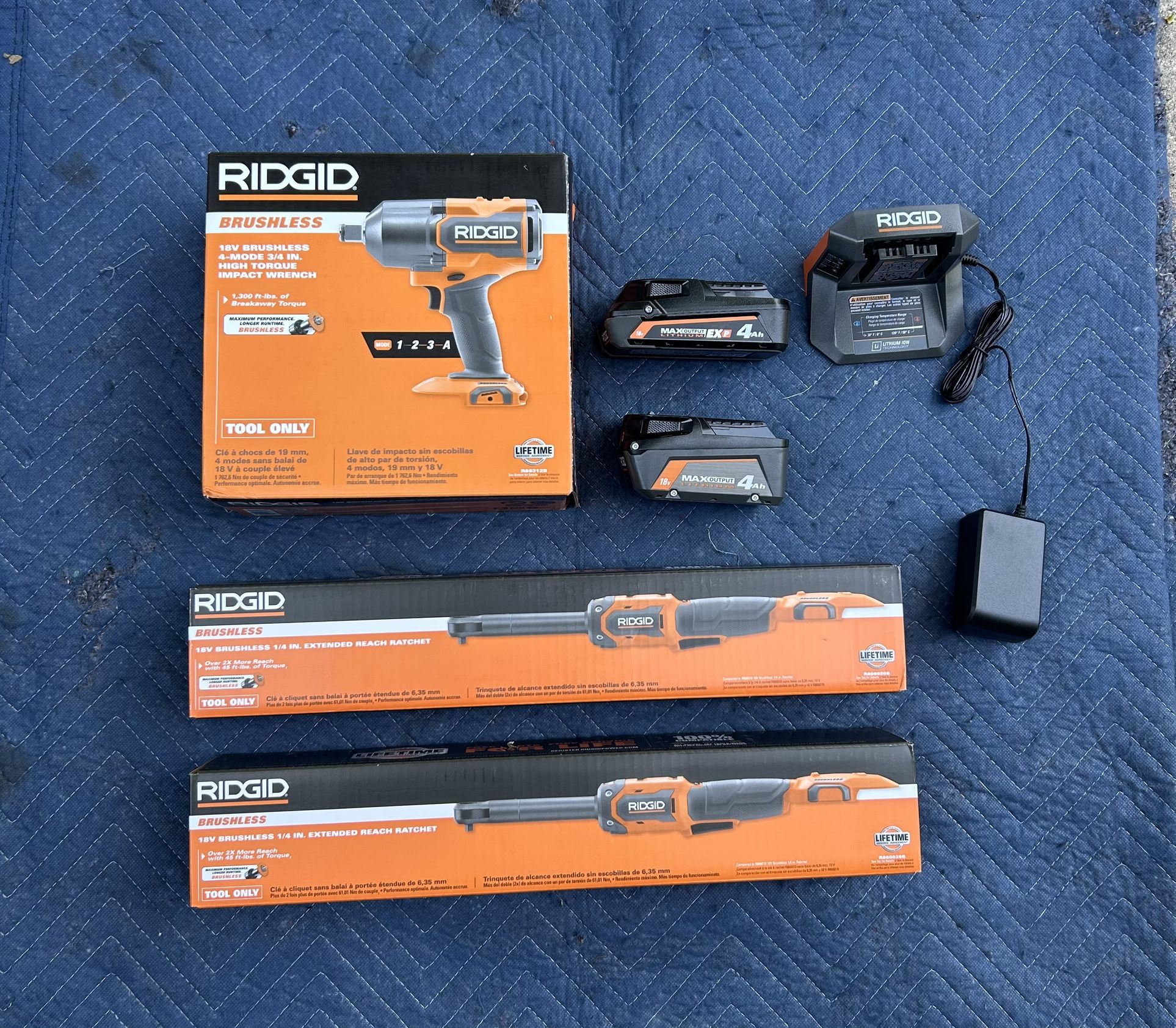 RIDGID 18v Tools/Batteries & Charger