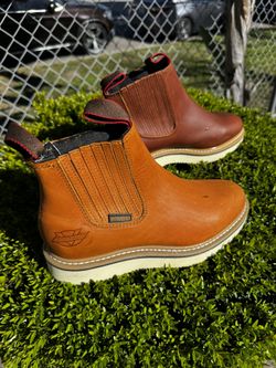 Workmen Leather Ankle Boots For Men - Multiple Sizes