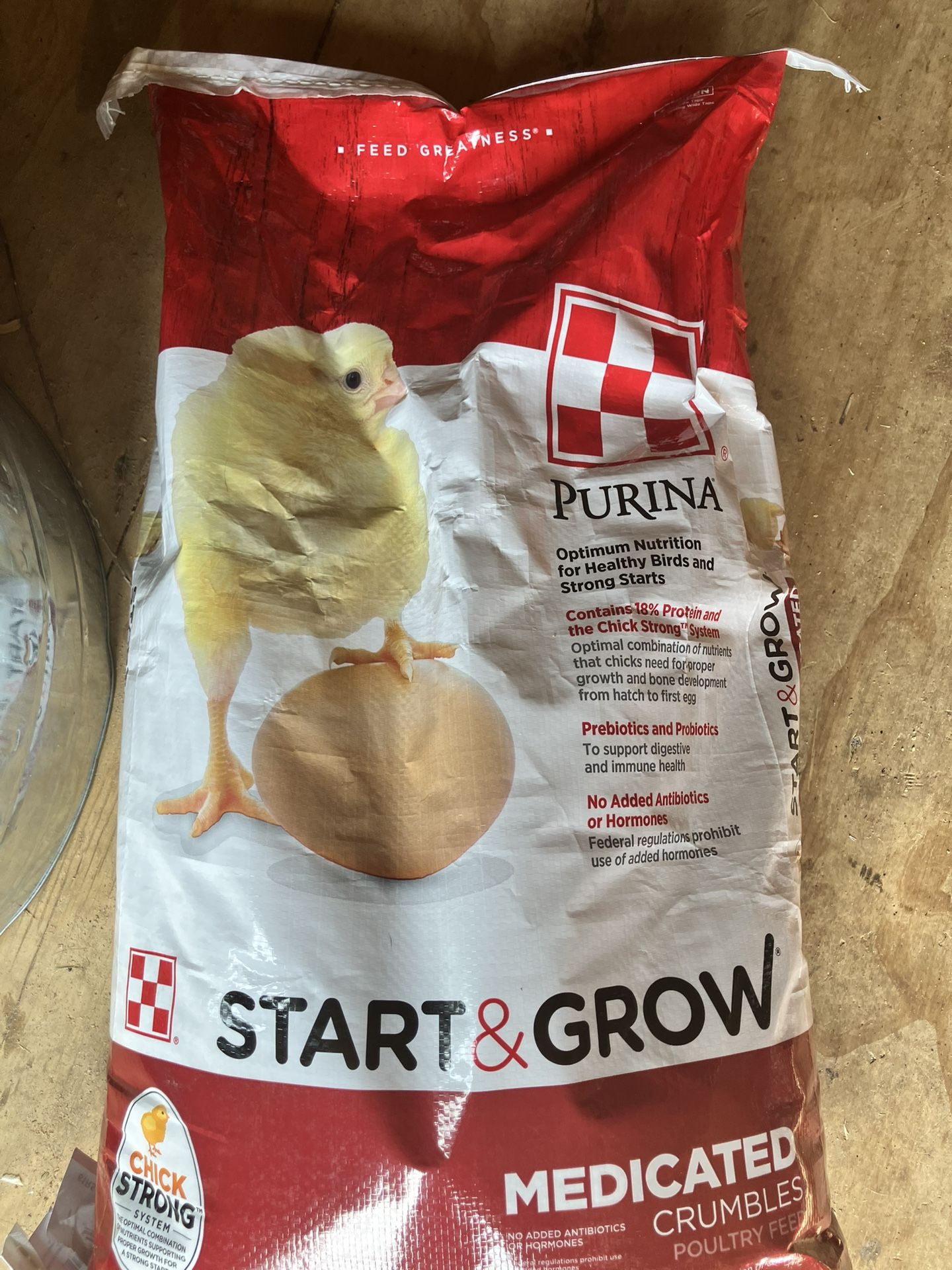 Unopened Medicated  Baby Chick Food Bag 