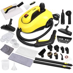 Steam Cleaner, Heavy Duty Canister Steamer with 28 Accessories, Steam Mop with 5M Extra-Long Power Cord for Home Floor Cleaning, Grout, Wallpaper Remo