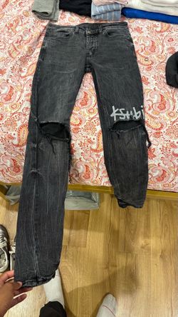 Ksubi Grey Ripped Knee Jeans