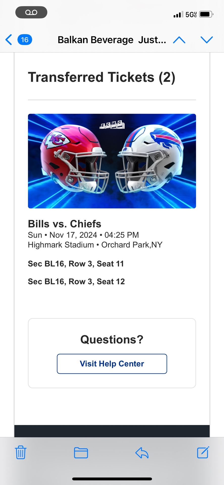 Buffalo Bills Tickets For 11/17/2024