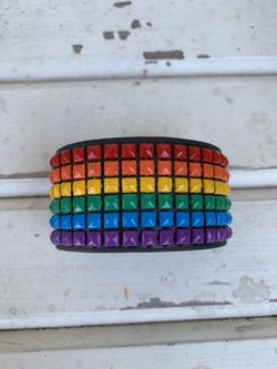 Rainbow studded bracelet