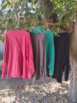 31 quality long sleeve T-shirts many colors all for $180 or $8 a piece willing to bargain if you buy more than one all over the price depending on how