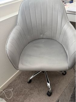 Grey vanity chair