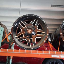 Used Gima 17x9 5x127 / 5x139 Jeep black milled wheels