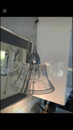 2 Cut glass Pendant lights (new)