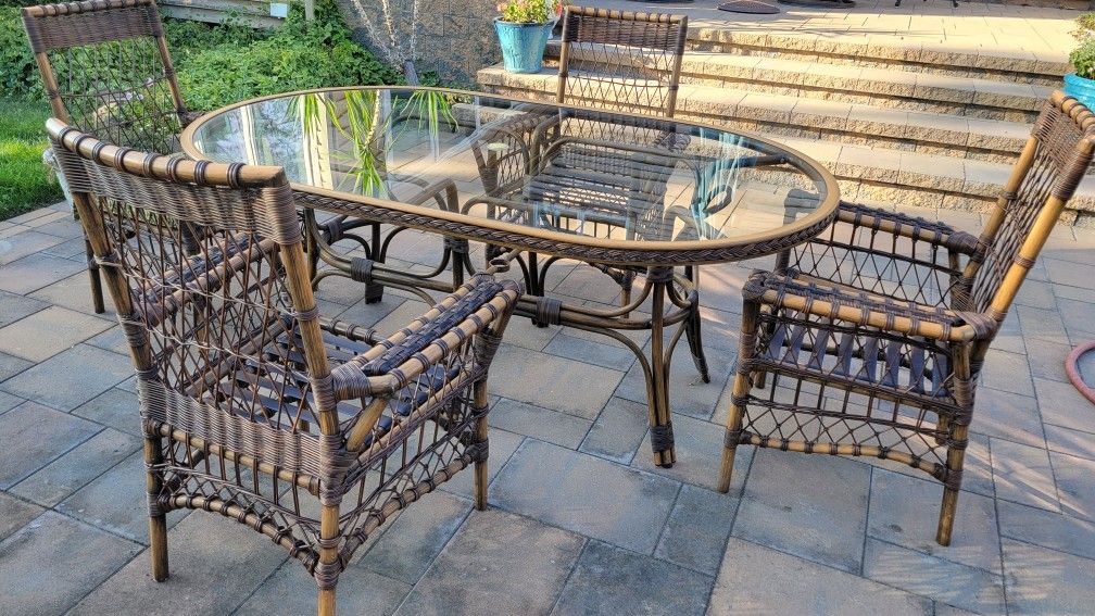 Lane Venture Weather Master high quality 5-piece outdoor dining set