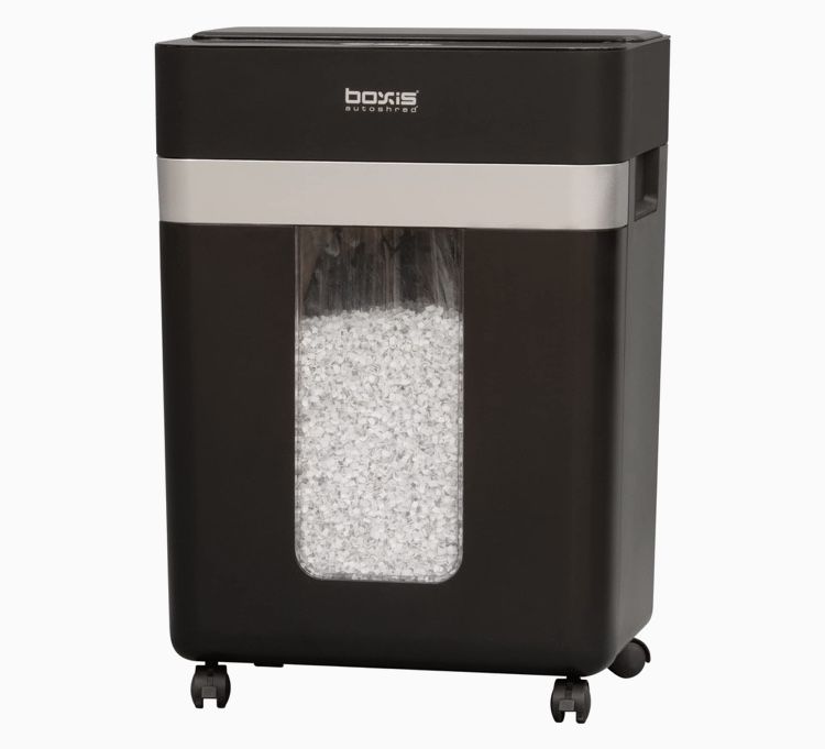 Boxis 150-Sheet Micro-Cut Shredder, Black, AD150T