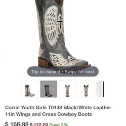 “Brand New “ Corral Teens Cow Girl  Boots