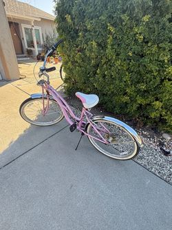 Pink Beach Cruiser Bicycle