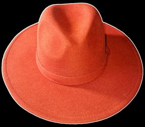 Classic retro style fedora wide brim hat