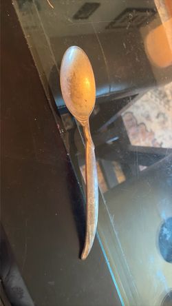 Antique Copper Toned Metal Spoon