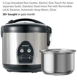 🍚 NEW IN BOX 5-Cup Rice Cooker with Steamer – Never Used! 🍚
