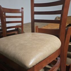 Wooden Leather chair