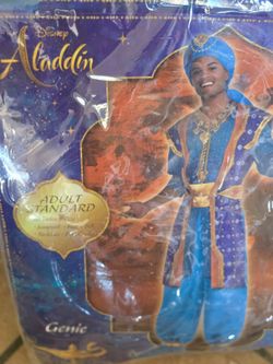 Disney Brand New Aladdin Live Action Movie Genie Deluxe Adult Costume Disney Aladdin Live Action Adult Genie Costume size standard adult size