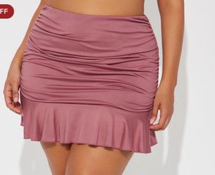 Plus size pink Skirt