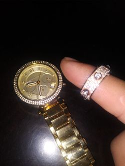 Mk Watch with mk ring