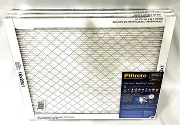 3 NEW 3M Filtrete Premium Healthy Living 16x20x1 Air Filters – MPR 1500 / MERV 12 (Sealed)