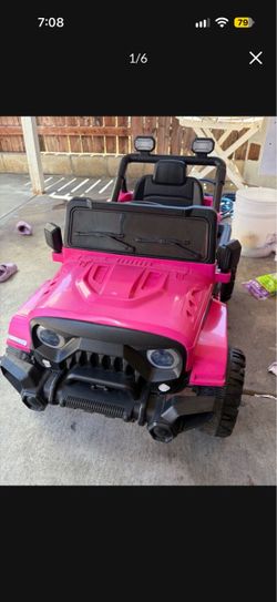Pink Kids Ride-On Electric Jeep