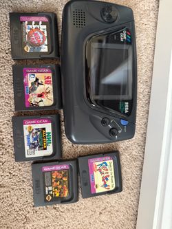 Sega Game Gear Console with 5 Games