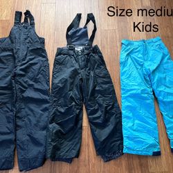 Kids Snow Bibs Size Medium 