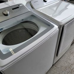 Samsung Washer And Dryer Glass Top Load Set Large Capacity