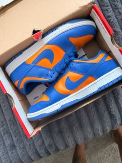 9.5 orange and blue dunks