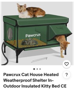 Brand New In Box Large Electric Heated Cat House Weatherproof Shelter Outdoor Insulated